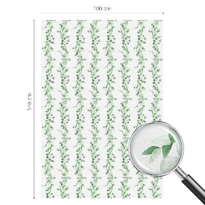 Glas in lood folie voor raam Groene slingers