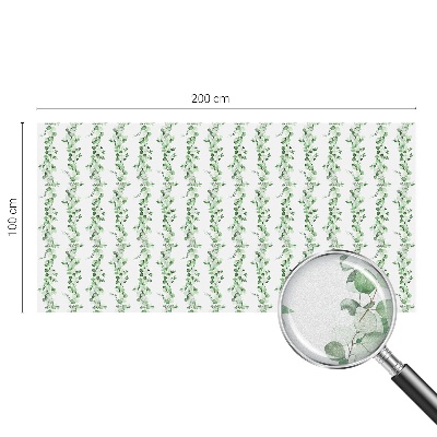 Glas in lood folie voor raam Groene slingers