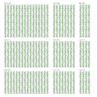 Glas in lood folie voor raam Groene slingers