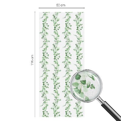 Glas in lood folie voor raam Groene slingers