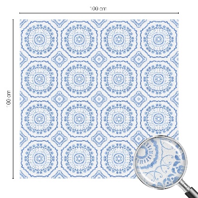 Zelfklevende raamfolie glas in lood Bloemenornamenten