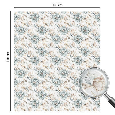 Zelfklevende raamfolie glas in lood Bloemen elegantie