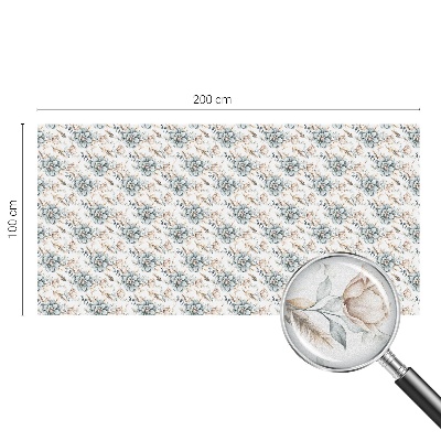 Zelfklevende raamfolie glas in lood Bloemen elegantie