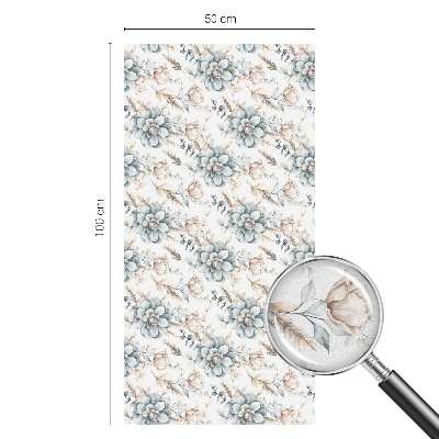 Zelfklevende raamfolie glas in lood Bloemen elegantie