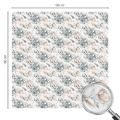 Zelfklevende raamfolie glas in lood Bloemen elegantie