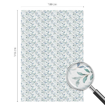 Melkglas folie met glas in lood effect Idyllische bladeren