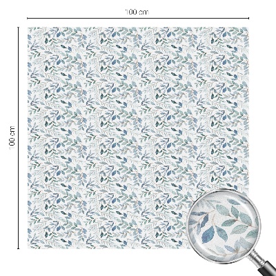 Melkglas folie met glas in lood effect Idyllische bladeren