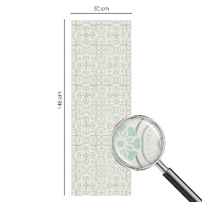 Glas in lood folie voor raam Bloementegels