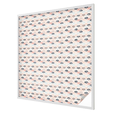 Melkglas folie met glas in lood effect Waaierpatroon