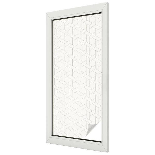 Glas in lood folie voor raam Geometrische vlecht