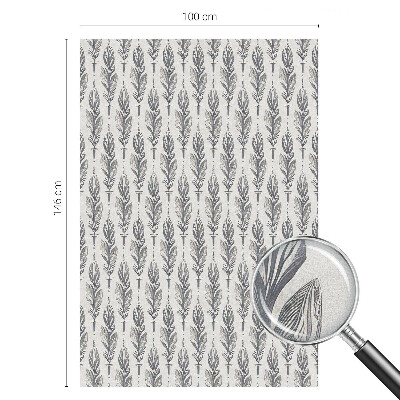 Glas in lood raamfolie Elegante veren