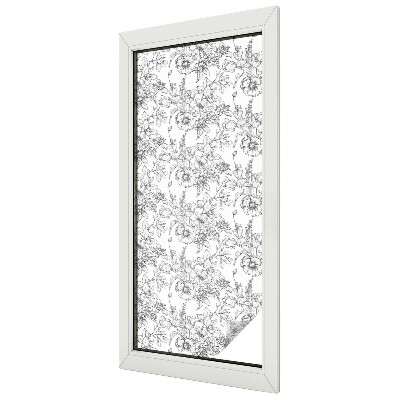 Melkglas folie met glas in lood effect Bloemen elegantie