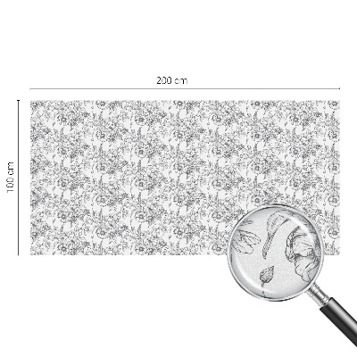 Melkglas folie met glas in lood effect Bloemen elegantie