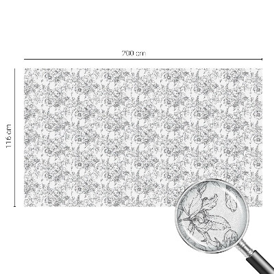 Melkglas folie met glas in lood effect Bloemen elegantie