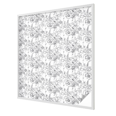 Melkglas folie met glas in lood effect Bloemen elegantie