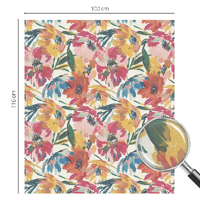 Zelfklevende raamfolie glas in lood Bloemenexplosie