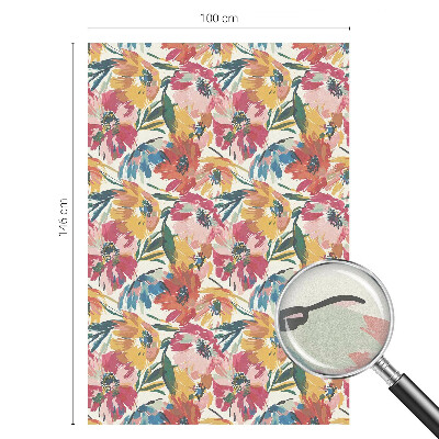 Zelfklevende raamfolie glas in lood Bloemenexplosie