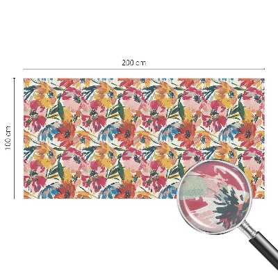 Zelfklevende raamfolie glas in lood Bloemenexplosie