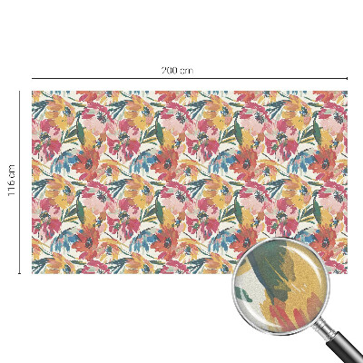 Zelfklevende raamfolie glas in lood Bloemenexplosie