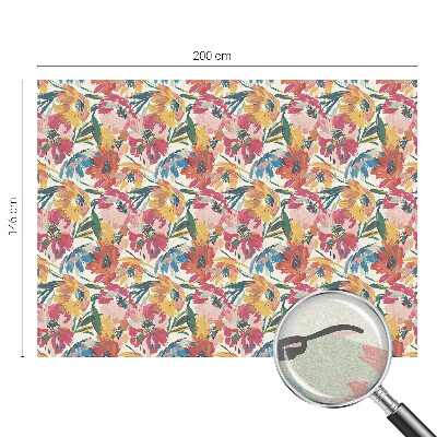 Zelfklevende raamfolie glas in lood Bloemenexplosie