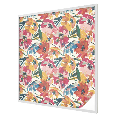 Zelfklevende raamfolie glas in lood Bloemenexplosie