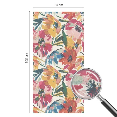 Zelfklevende raamfolie glas in lood Bloemenexplosie