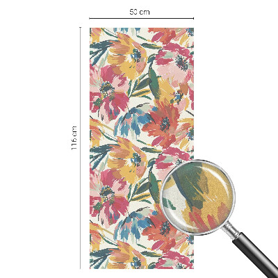 Zelfklevende raamfolie glas in lood Bloemenexplosie