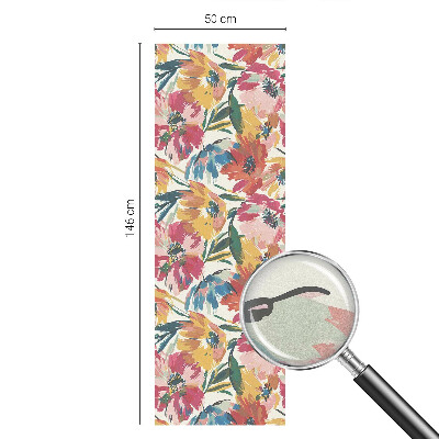 Zelfklevende raamfolie glas in lood Bloemenexplosie