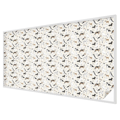 Melkglas folie met glas in lood effect Hondenpatronen