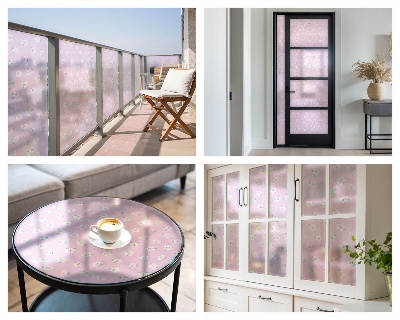 Glas in lood raamfolie Bloemenpatroon