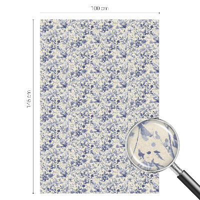 Glas in lood folie voor raam Bloemensymmetrie