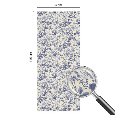 Glas in lood folie voor raam Bloemensymmetrie