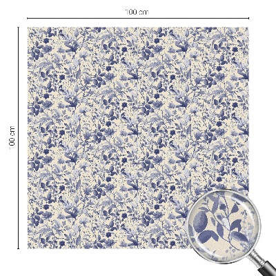 Glas in lood folie voor raam Bloemensymmetrie