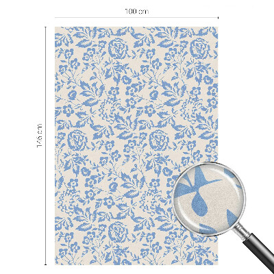 Zelfklevende raamfolie glas in lood Bloemenbladeren