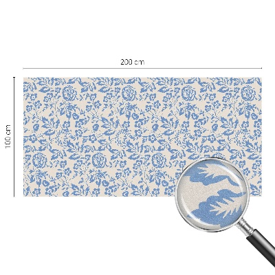 Zelfklevende raamfolie glas in lood Bloemenbladeren