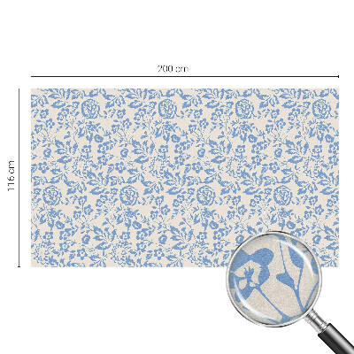 Zelfklevende raamfolie glas in lood Bloemenbladeren