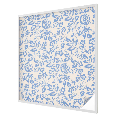 Zelfklevende raamfolie glas in lood Bloemenbladeren