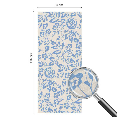 Zelfklevende raamfolie glas in lood Bloemenbladeren