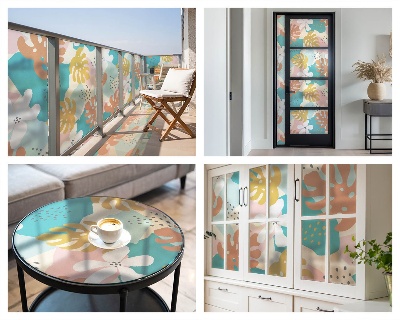 Glas in lood raamfolie Exotische natuur