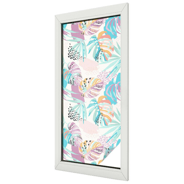 Melkglas folie met glas in lood effect Abstracte jungle