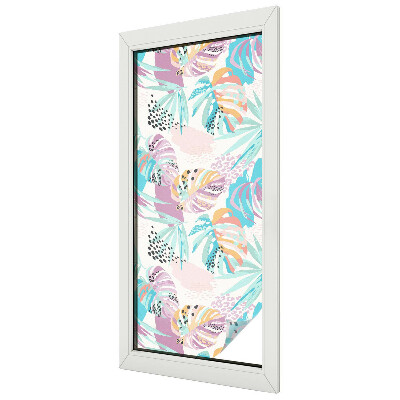 Melkglas folie met glas in lood effect Abstracte jungle