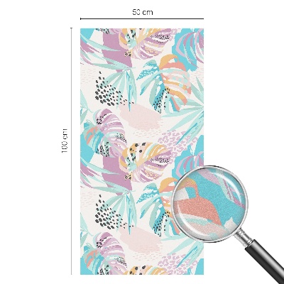 Melkglas folie met glas in lood effect Abstracte jungle