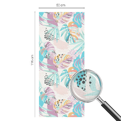 Melkglas folie met glas in lood effect Abstracte jungle