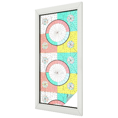 Glas in lood raamfolie Geometrische cirkels