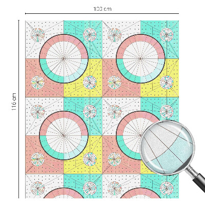 Glas in lood raamfolie Geometrische cirkels