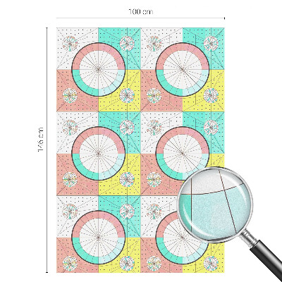 Glas in lood raamfolie Geometrische cirkels