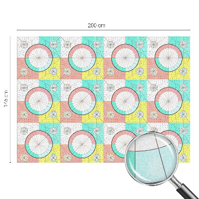 Glas in lood raamfolie Geometrische cirkels
