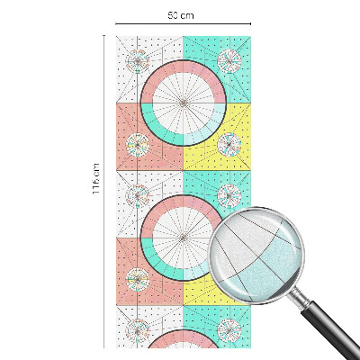 Glas in lood raamfolie Geometrische cirkels