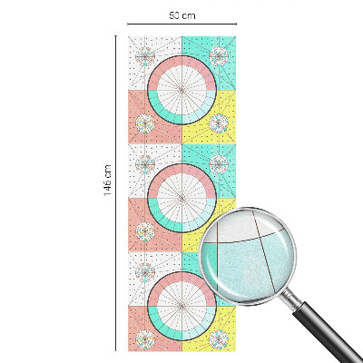 Glas in lood raamfolie Geometrische cirkels