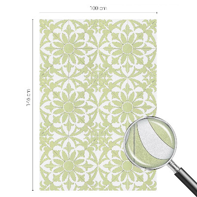 Zelfklevende raamfolie glas in lood Groen ornament